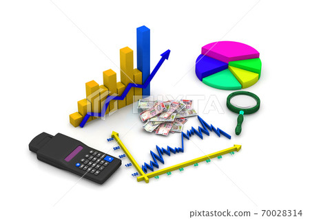 Financial graph with money Financial graph with money 70028314