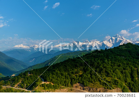 Ushguli village in the mountains 70028681