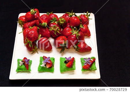 Catering, snacks with strawberries for a banquet 70028729