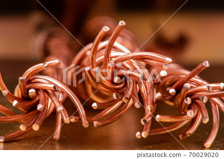 Copper wire closeup, stock market raw materials industry concept Copper wire closeup, stock market raw materials industry concept 70029020
