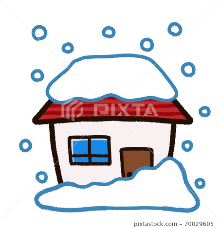 House suffering from heavy snow House suffering from heavy snow 70029605