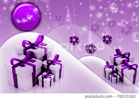 Winter background with gift box Winter background with gift box 70031082