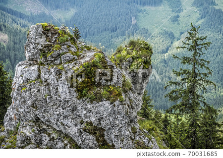Rock scene, Sina peak, Demanovska valley, Low Tatras, Slovakia Rock scene, Sina peak, Demanovska valley, Low Tatras, Slovakia 70031685