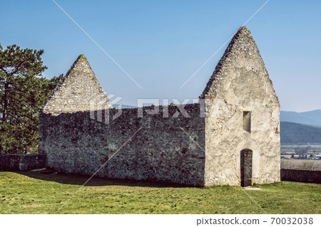 Romanesque church ruins in Haluzice village, Slovakia Romanesque church ruins in Haluzice village, Slovakia 70032038