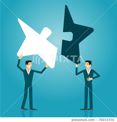 Business illustration concept of businessman advertising. business concept illustration. 70033550