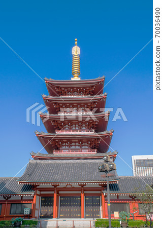 Asakusa, Tokyo, Sensoji Temple, Five-storied Pagoda Asakusa, Tokyo, Sensoji Temple, Five-storied Pagoda 70036490