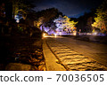 Lights that illuminate the road leading to the hot springs 70036505