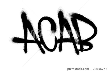 Sprayed ACAB with overspray in black over... - Stock Illustration ...