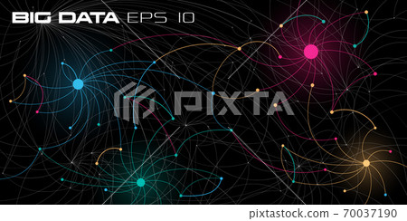 Big data visualization. Deep learning... - Stock Illustration [70037190 ...