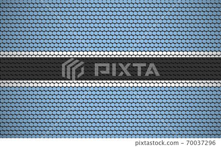 Abstract flag of Botswana made of circles. Batswana flag designed with colored dots giving it a modern and futuristic abstract look. Abstract flag of Botswana made of circles. Batswana flag designed with colored dots giving it a modern and futuristic abstract look. 70037296