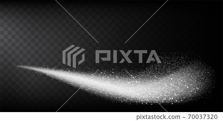 Transparent water spray mist of atomizer or smoke, paint dust particles. Vector illustration 70037320