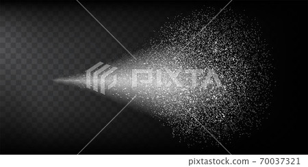 Transparent water spray mist of atomizer or smoke, paint dust particles. Vector illustration Transparent water spray mist of atomizer or smoke, paint dust particles. Vector illustration 70037321