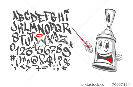 Character spray paint graffiti creativity icon Vector Image