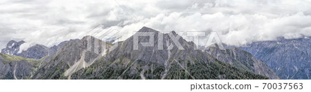 dolomites view from plan de corones in summer landscape 70037563