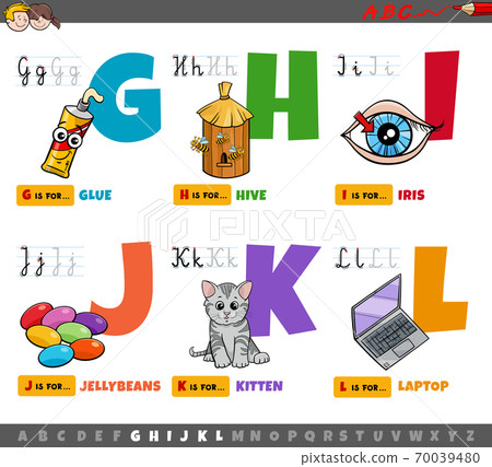 educational cartoon alphabet letters set for elementary age children 70039480