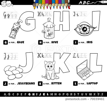 educational cartoon alphabet set coloring book 70039481