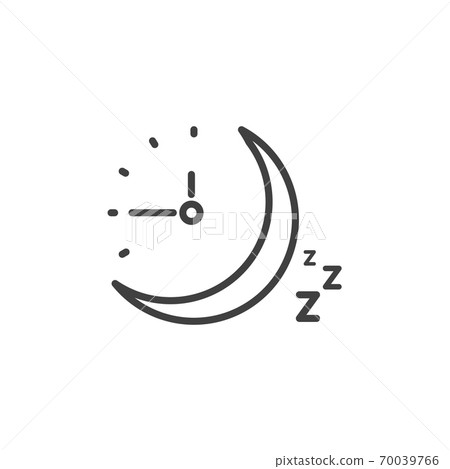 Sleep time clock icon. Countdown future day night time vector icon Sleep time clock icon. Countdown future day night time vector icon 70039766
