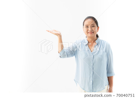 Senior woman holding hands Senior woman holding hands 70040751