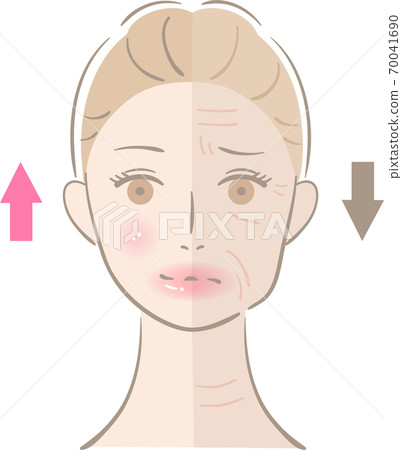 Wrinkled Woman Before After Wrinkled Woman Before After 70041690