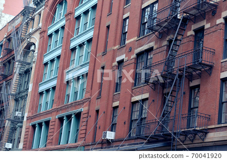 Old red building in NYC close up Old red building in NYC close up 70041920
