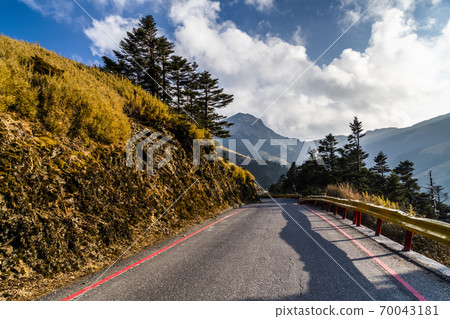 mountain of asphalt road in Hehuan mountain, Taiwan, Asia. Taroko National Park is one of Taiwan's most popular tourist attractions. mountain of asphalt road in Hehuan mountain, Taiwan, Asia. Taroko National Park is one of Taiwan's most popular tourist attractions. 70043181