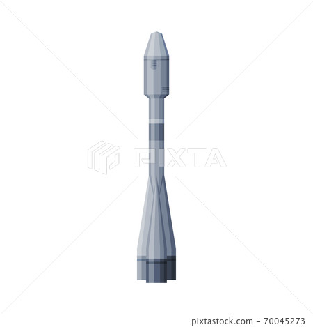 Space Rocket, Cosmos Exploration Theme Flat Vector Illustration on White Background Space Rocket, Cosmos Exploration Theme Flat Vector Illustration on White Background 70045273