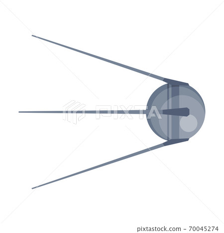 Artificial Earth Satellite, Space, Cosmos Exploration Theme Flat Vector Illustration on White Background Artificial Earth Satellite, Space, Cosmos Exploration Theme Flat Vector Illustration on White Background 70045274