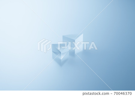 Two triangular acrylics with reflections Two triangular acrylics with reflections 70046370