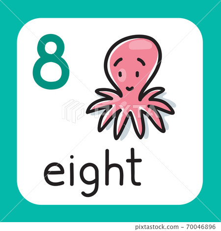Card for learning to count from 1 to 10. Education Card for learning to count from 1 to 10. Education 70046896