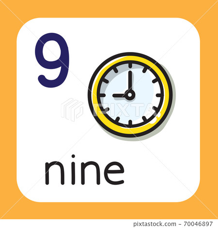 Card for learning to count from 1 to 10. Education Card for learning to count from 1 to 10. Education 70046897