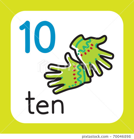 Card for learning to count from 1 to 10. Education Card for learning to count from 1 to 10. Education 70046898