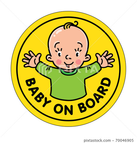 Baby on board or baby in car sticker Baby on board or baby in car sticker 70046905