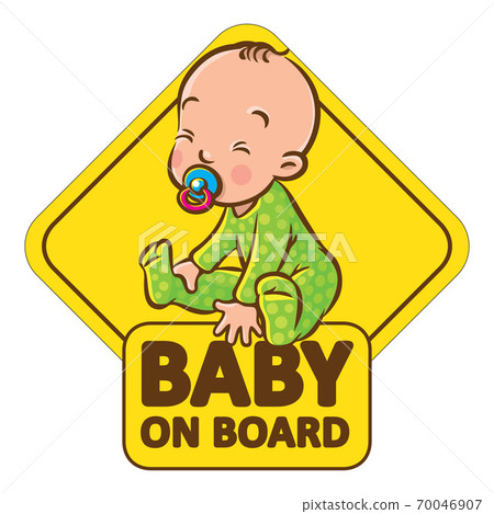 Funny small baby sitting with dummy Funny small baby sitting with dummy 70046907