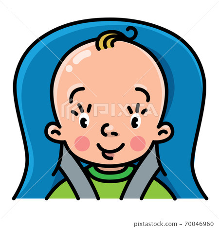 Funny small baby in the car seat Funny small baby in the car seat 70046960