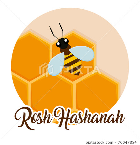 Isolated honey bee rosh hashanah Isolated honey bee rosh hashanah 70047854