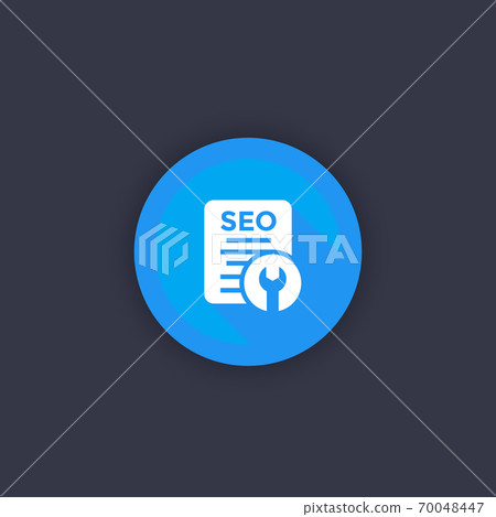 seo, search engine optimization vector icon 70048447