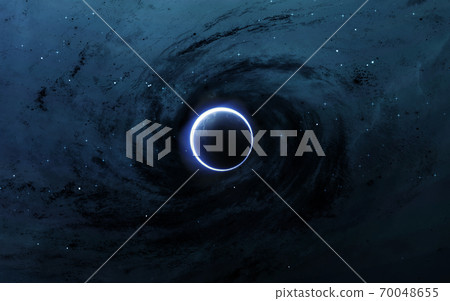 Universe scene with planets, stars and galaxies in outer space 70048655