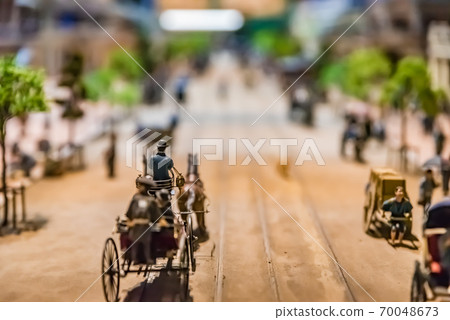 明治時代的銀座城市景觀縮影 明治時代的銀座城市景觀縮影 70048673