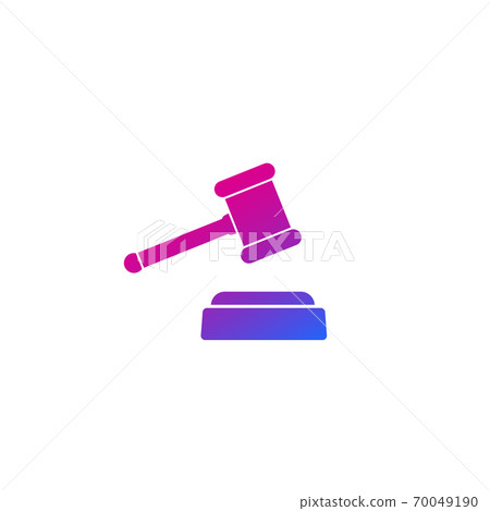 auction hammer icon on white auction hammer icon on white 70049190