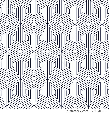 Geometric seamless pattern with isometric - Stock Illustration