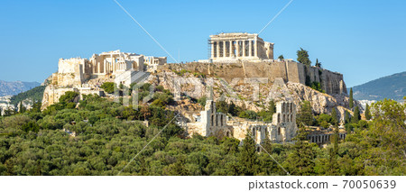 Acropolis and Parthenon on its top, Athens, Greece 70050639