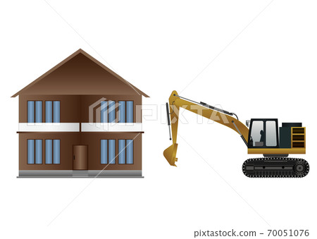Crane car and house Crane car and house 70051076
