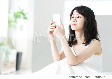 Women wake up in the morning wake up lifestyle 70051488