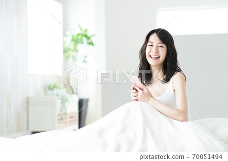Women wake up in the morning wake up lifestyle 70051494
