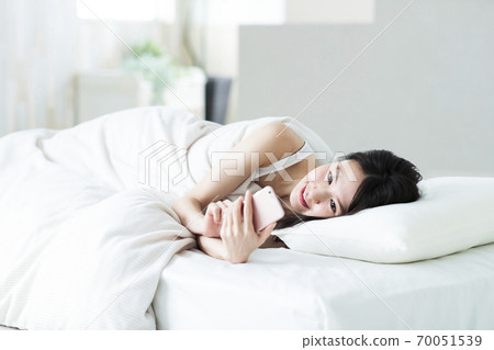 Women wake up in the morning wake up lifestyle 70051539