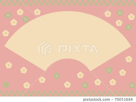 Fan plum blossom background Fan plum blossom background 70051684