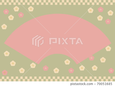 Fan plum blossom background Fan plum blossom background 70051685