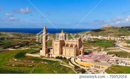 Amazing church on Gozo - Ta Pinu National Shrine from above 70052058