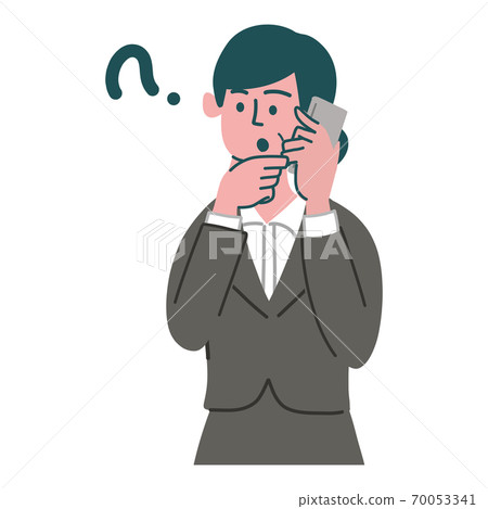 Suit women, liberal profession, mobile phone, smartphone 70053341