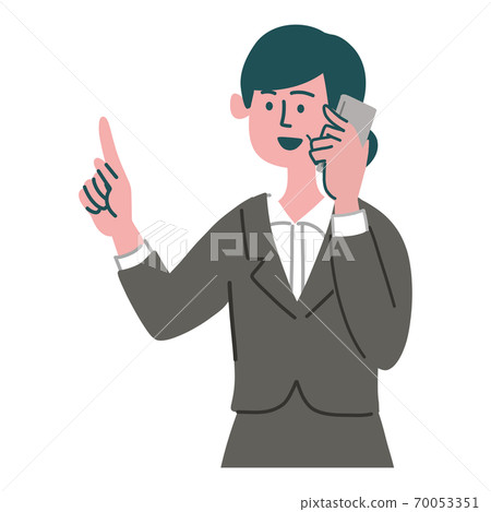 Suit female liberal profession mobile phone smartphone proposal Suit female liberal profession mobile phone smartphone proposal 70053351